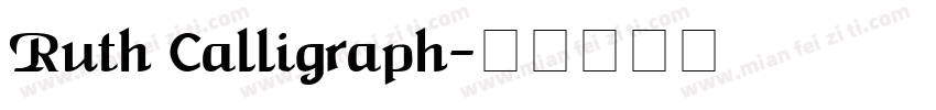 Ruth Calligraph字体转换